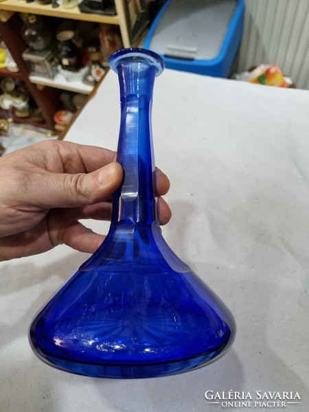 Old blue crystal bottle