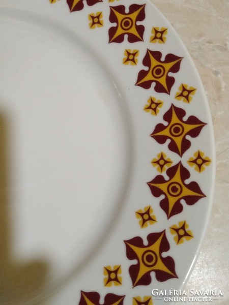 Zsolnay brown floral flat plates