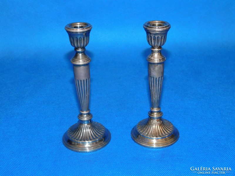 Pair of silver candle holders 144 gr