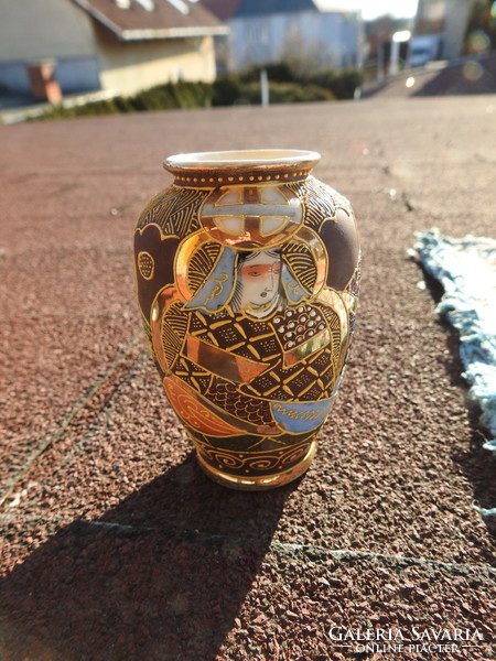 Japán - kézzel festett -Satsuma váza