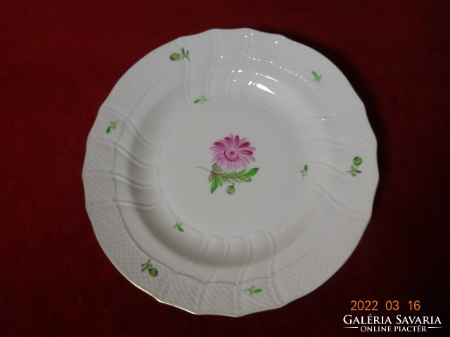 Herend porcelain deep plate with pink flowers. Diameter 25.5 Cm. There are! Jókai.