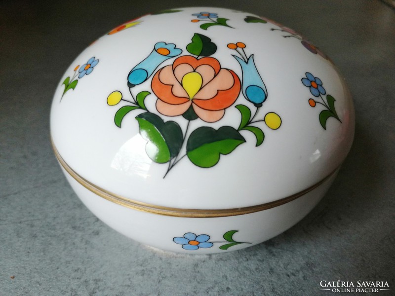 Kalocsa porcelain bonbonier large 13 cm