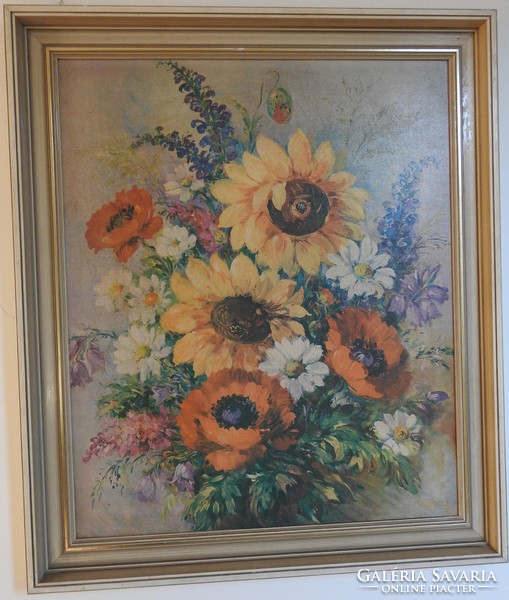 Sommmerblumen - numbered, marked flower still life painting print?