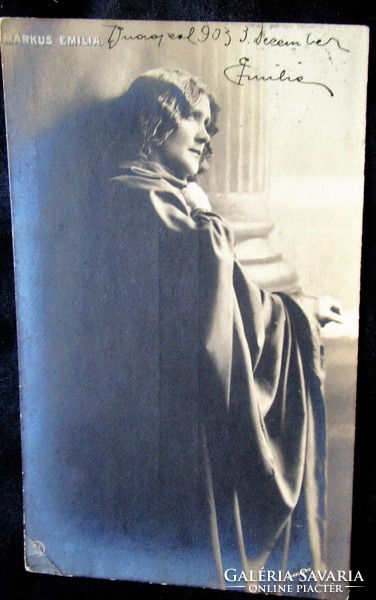 1903 Márkus emillia artist signed autographed photo sheet photo autograph