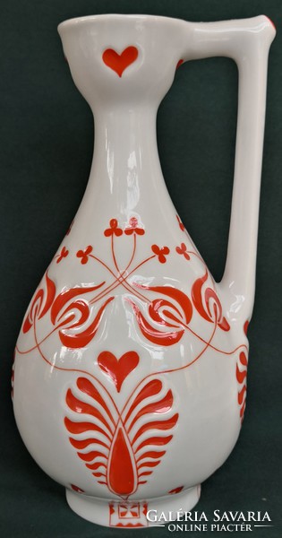 Dt/028 - Zsolnay jug vase with folk motifs