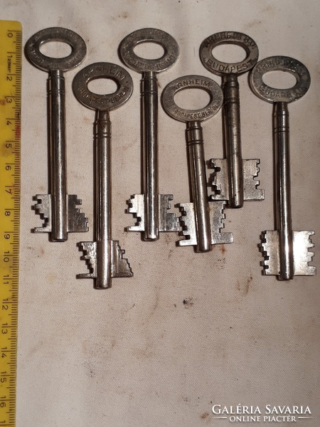 6pcs arnheim budapest old safe key