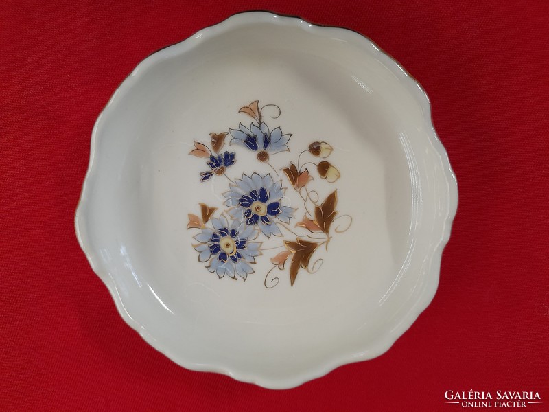 Zsolnay cornflower pattern plate, serving, ring holder.