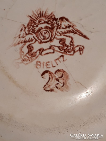 Very old enamel metal plate (bielitz)