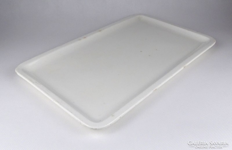1I034 old large granite porcelain serving tray tray 37 cm