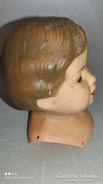 It's worth it now!! Antique French head and shoulders celluloid doll head from the early 1900s for the attention of doll collectors