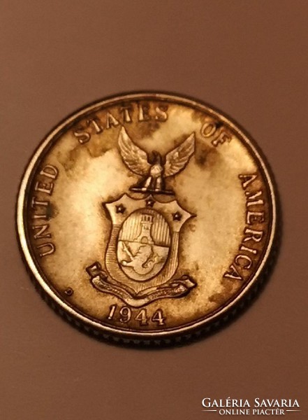 Fülöp-szigetek Nemzetközösség  ezüst 20 centavo 1945