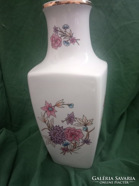 Ritka mintázatú hibátlan vitrinállapotú Hollóházi váza