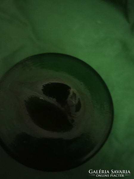 Talpas jelenetes zöld biedermeier pohár