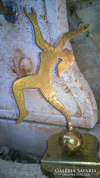 Gymnast with copper sculpture-pen-desk accessory