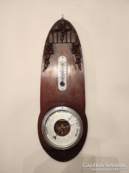 Antique art deco wall thermometer barometer 856 5223