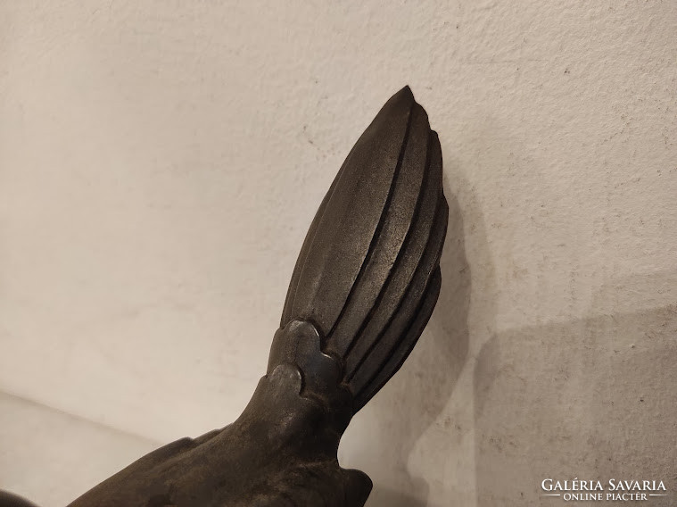 Antik szecesszió jugendstil art nuovo spiáter madár szobor veréb márvány talpon 885 5238