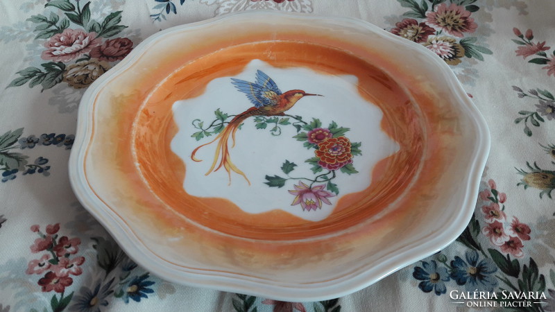 Madaras, paradicsommadaras porcelán tányér, nagy lapos tányér (L2335)