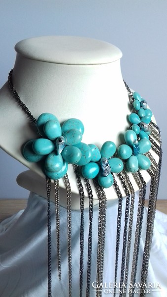Turquoise stone necklace, necklace