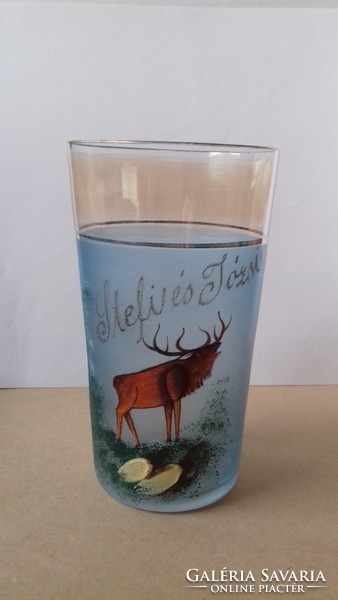 Deer stained glass commemorative glass
