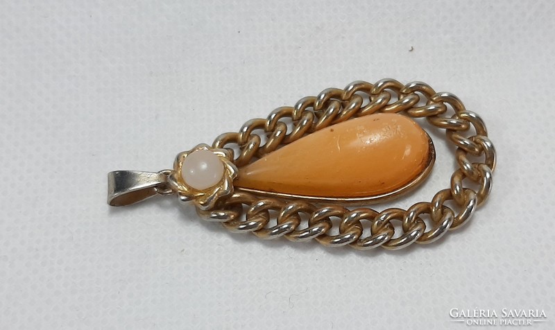 Vintage big orange pendant
