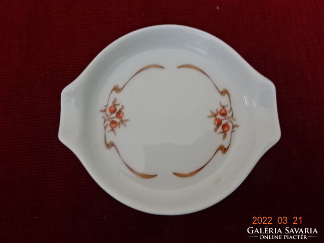 Great Plain porcelain ashtray, rosehip pattern, diameter 9 cm. He has! Jókai.