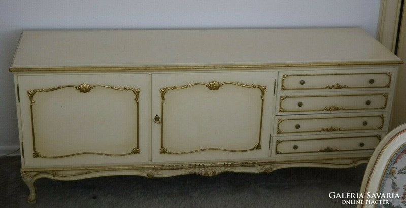 Antique baroque rococo chest of drawers 160x50x75cm