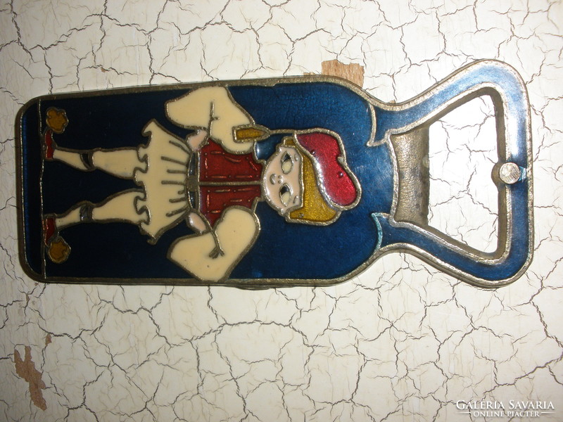 Old enamel bottle opener