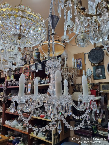 5-piece art deco crystal chandelier