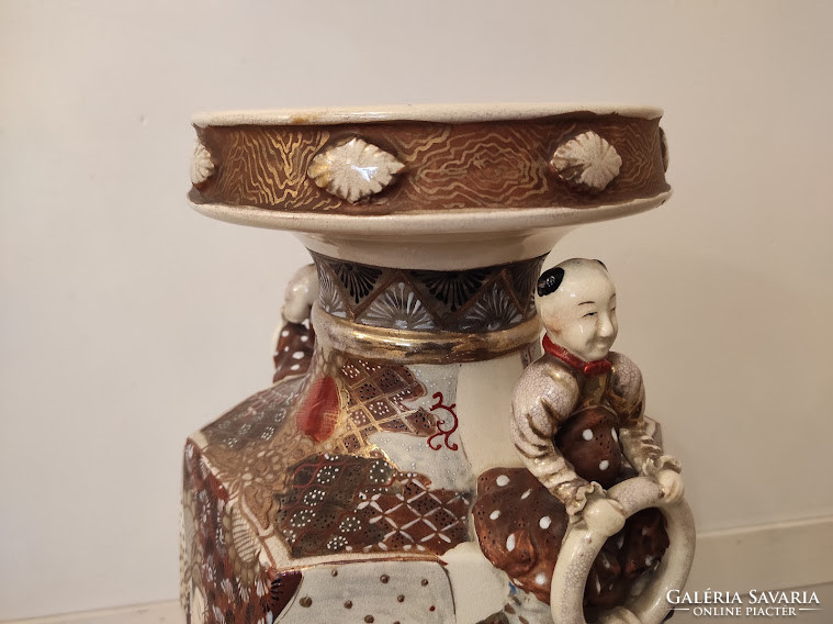 Antik dekoratív japán kínai satsuma porcelán váza Ázsia 922 5292