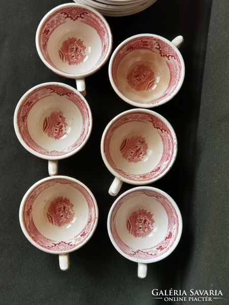 Rare antique villeroy & boch wallerfangen faience coffee cups