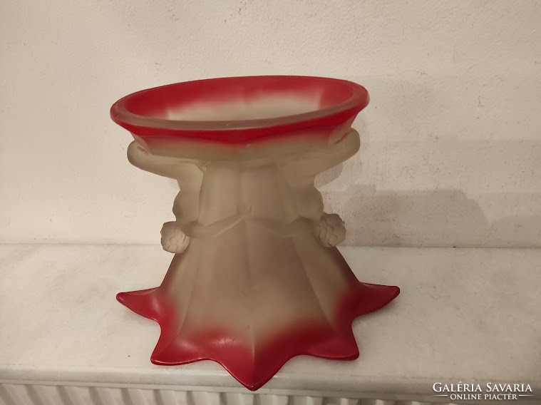 Antique art deco cast glass vase 945 5299