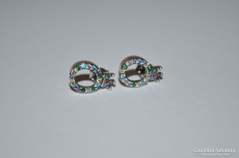 Pandora? Multi-stone crown earrings