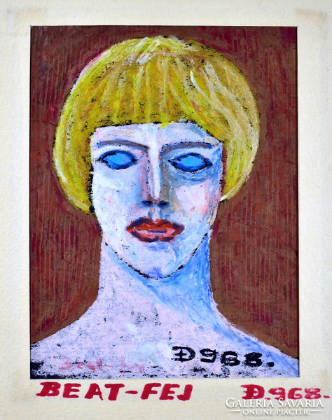 1968 Magyar festő: " BEAT FEJ "