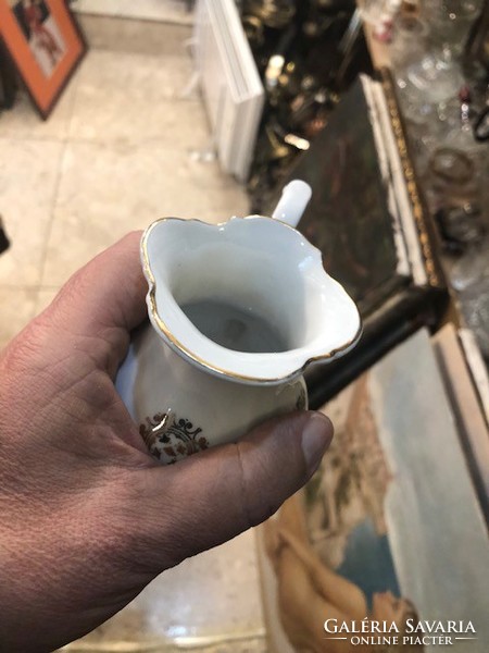 German porcelain jug, pouring, 12 cm high, flawless.