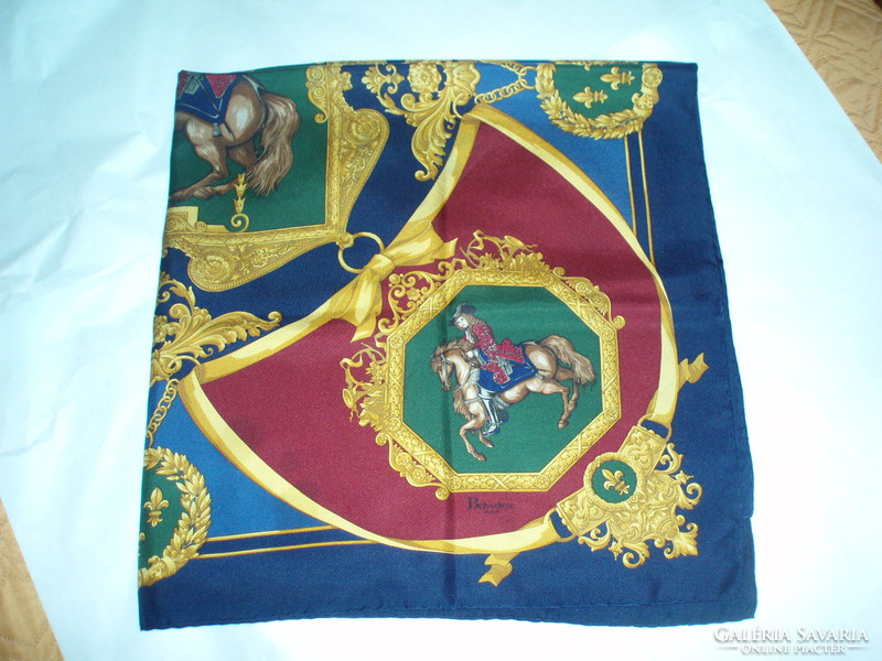 Vintage belvedere women's real silk scarf