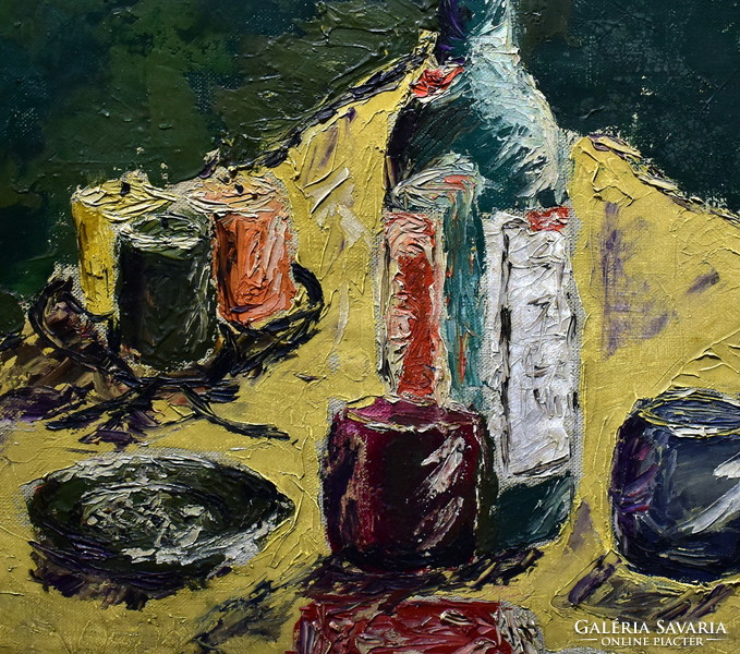 Xx. No. Hungarian painter with a bottle