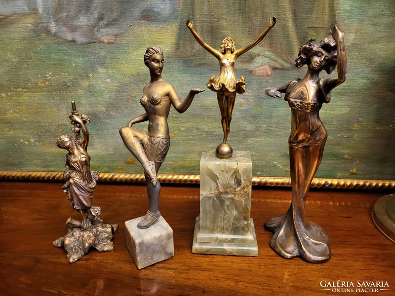 3 art nouveau - artdeco statues
