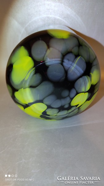 Különleges vastag falú üveg váza