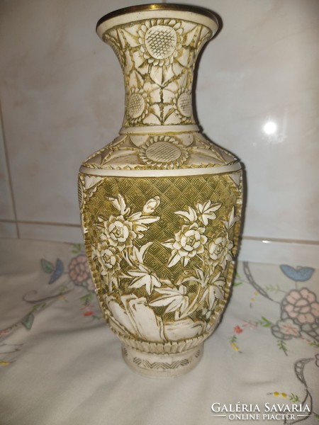 Oriental carved vase