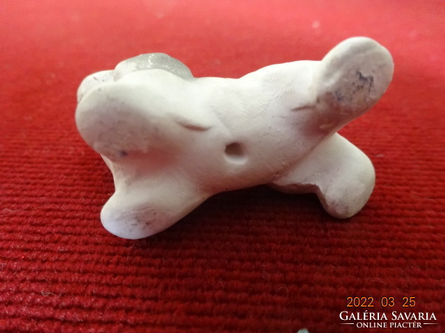German porcelain figurine, hand-painted tiny dog. He has! Jókai.