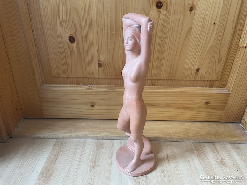 Gömbös László kerámia képcsarnok női akt meztelen szobor figura modern retro