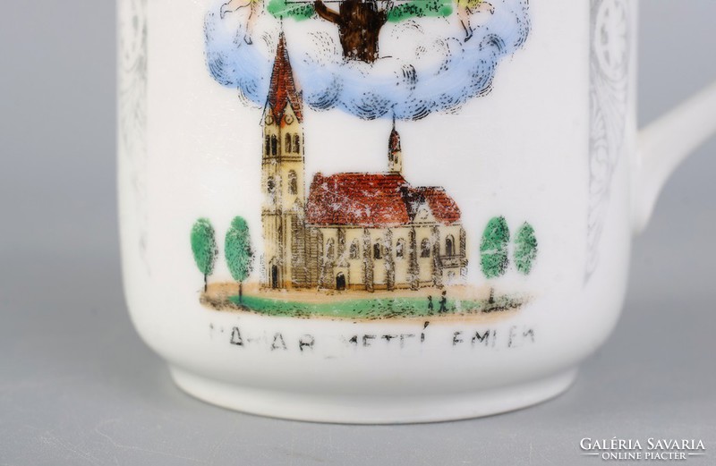 Máriaremete zsolnay pilgrim memorial mugs