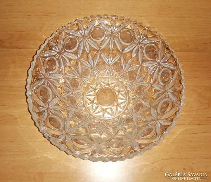 Retro üveg asztalközép kínáló 24 cm (b)