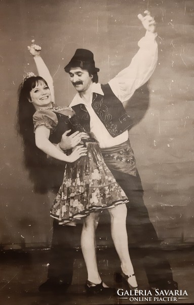 Black and white folk dance show advertising poster about dancer and partner péter ledniczky size 3