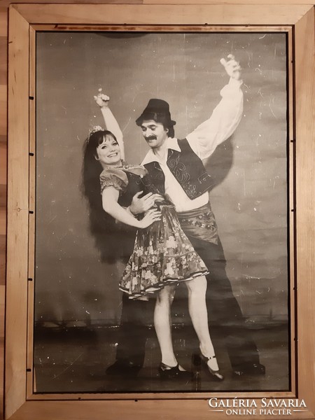Black and white folk dance show advertising poster about dancer and partner péter ledniczky size 3