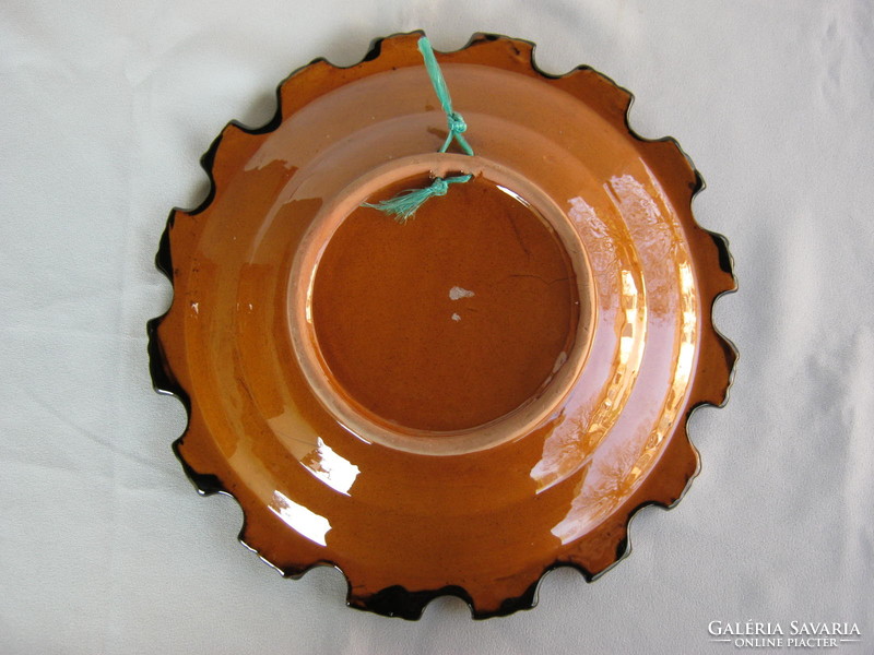 Glazed tile ceramic wall bowl
