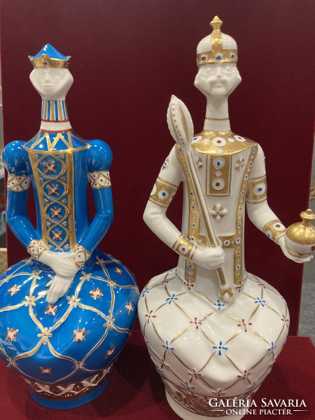 Hollóházi porcelán Szent István és Gizella királynő