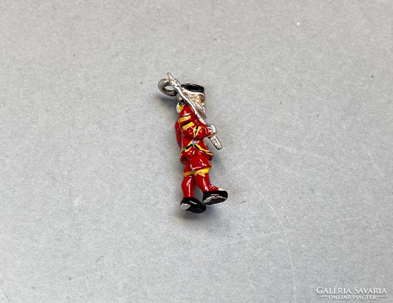 Painted silver swiss guard charm / pendant.