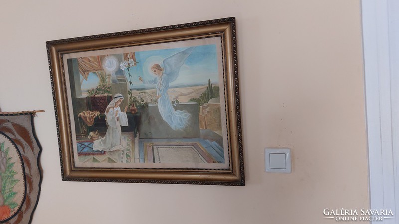 (K) Jezsuita festmény O.A.M.D.G 54x70 cm