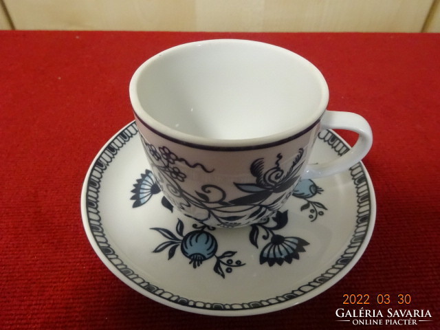 Hollóház porcelain coffee cup + placemat, onion pattern, 6 pieces in one. He has! Jókai.